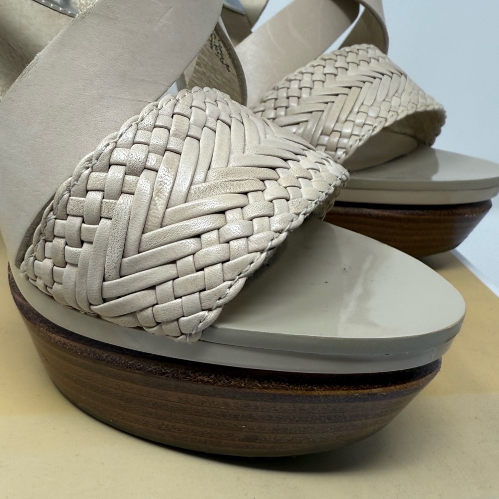 Michael Kors Strappy Platform Heels Beige Open Toe High Heel Sandals - Picture 7 of 12